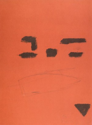 Joseph Beuys - ohne Titel, aus dem Portfolio Spur II (Untitled, from the Portfolio Trace II (nine lithographs)), 1977, lithograph on white Rives wove paper