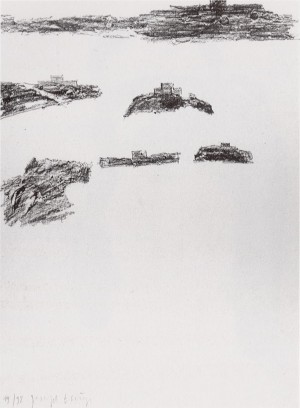 Joseph Beuys - ohne Titel, aus dem Portfolio Spur II (Untitled, from the Portfolio Trace II (nine lithographs)), 1977, lithograph on white Rives wove paper