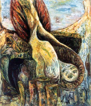 Bill Jensen - Study for "Month of February", 1987, gouache, egg tempera and watercolor on paper