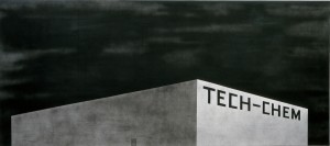 Ed Ruscha - Blue Collar Tech-Chem, 1992, acrylic on canvas