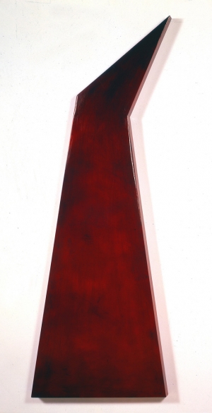 Robert Therrien - No title (bent cone relief), 1983, lacquer and wax on wood