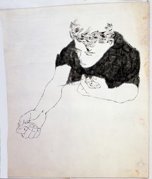 Andy Warhol - The Nation's Nightmare, 1951, ink on paper