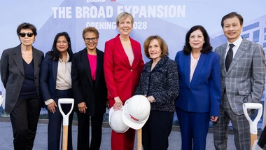 Step and Repeat Shot at Groundbreaking Ceremony for The Broad
